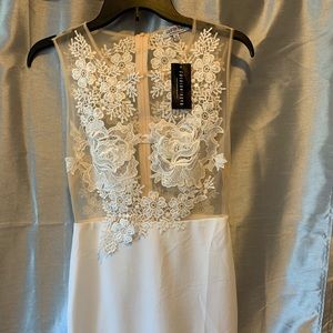 White dress with lace